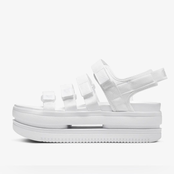 Nike Icon Classic Air Force 1 style Women's white platform sandals size 11 new - Picture 2 of 4
